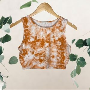 Cotton On Orange Tie Dye Turn Back Tank Top